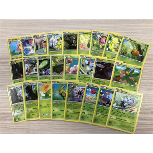 25 Deutsche Pflanzen Pokemon Karten - Keine Doppelten!