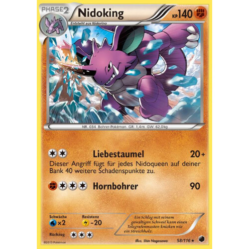 Nidoking - 58/116 - Rare