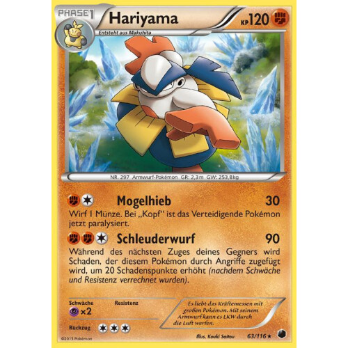 Hariyama - 63/116 - Rare