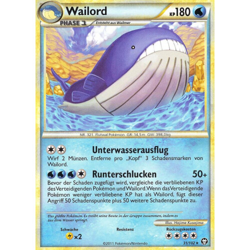 Wailord - 31/102 - Rare